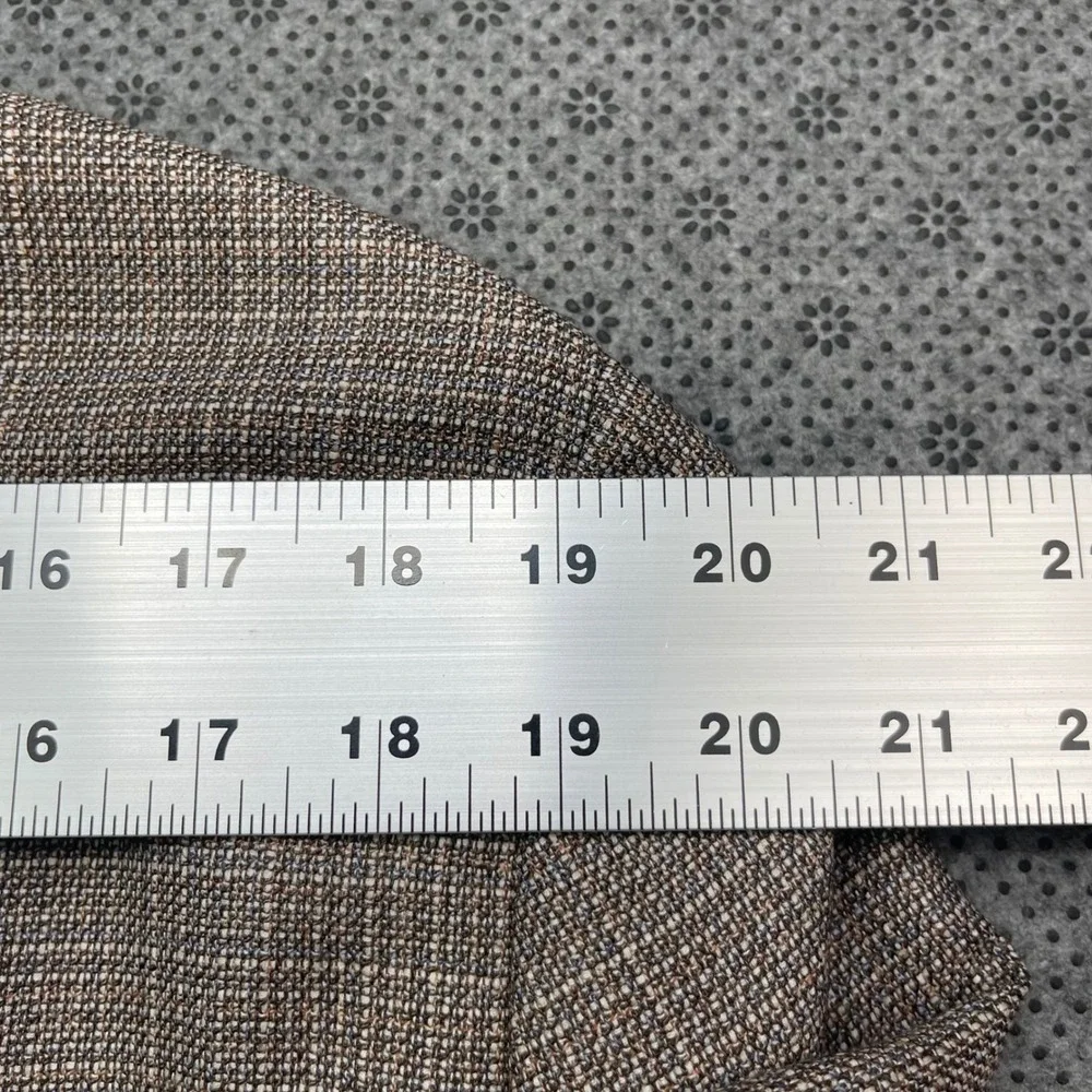 Jack Victor Elite Men 46R Blazer Tan Textured Wool Lightweight Summer Sport Coat